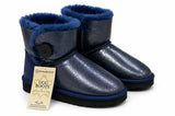 Australian Leather Ugg 1Button Sheepskin Glitter - Navy - AU5