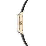 Ted Baker Womens Coolly Gold-Tone Black Leather Watch