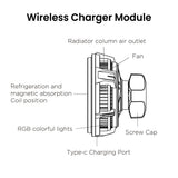 iQuick 15W Magnetic Car Mount Charger Cooling Semiconductor Radiator IC9