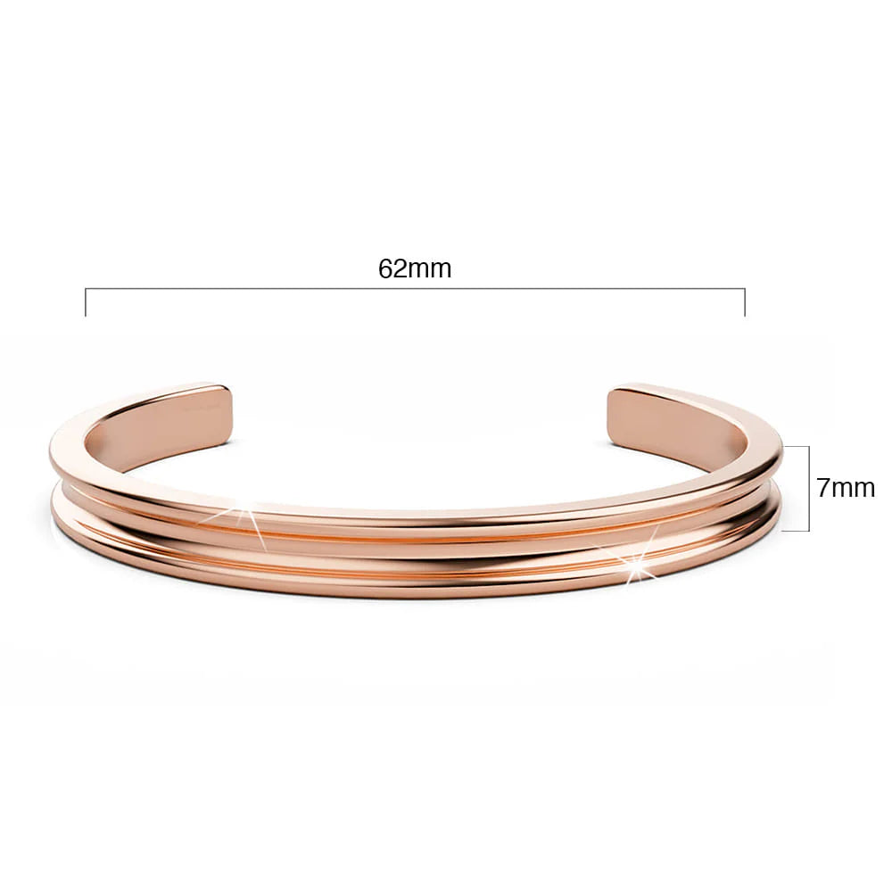 Bullion Gold Lisa Luxe Cuff Bangle Rose Gold