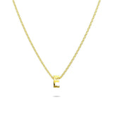 Bullion Gold Initials Brick Alphabet Letter Necklace Gold Layered Steel Jewellery