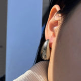 Bullion Gold Raindrop White Gold layered Stud Earrings