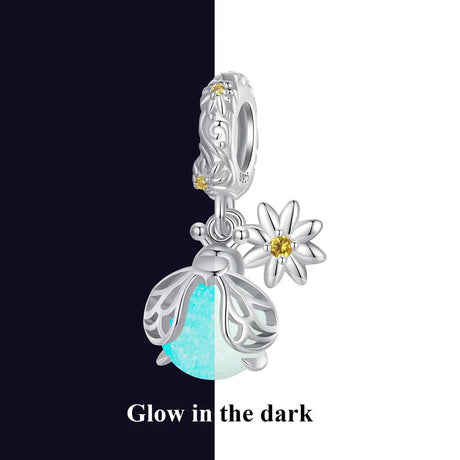Solid 925 Signature Silver Bug Sparkle Charm
