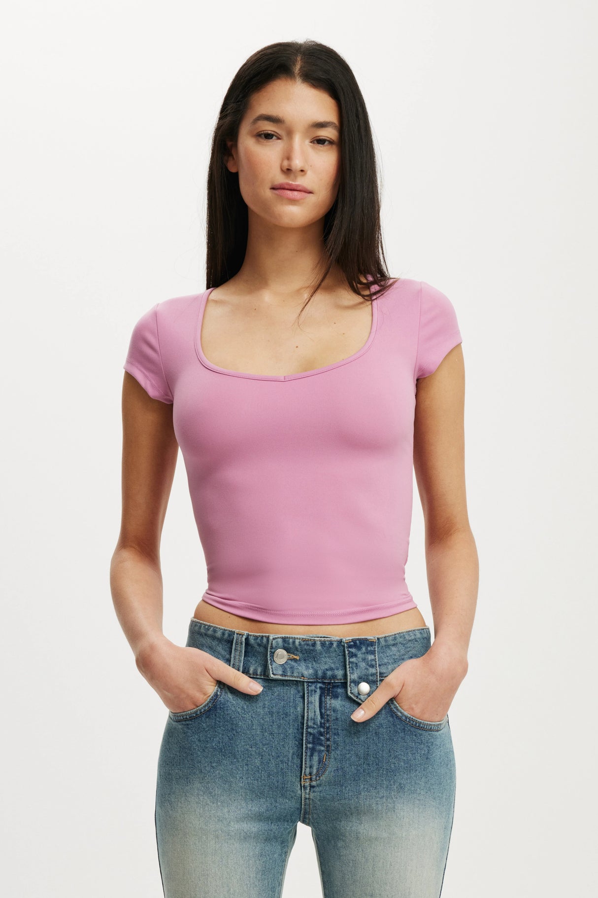 Cotton On Women's Hold Me Short Sleeve - Mystic Mauve