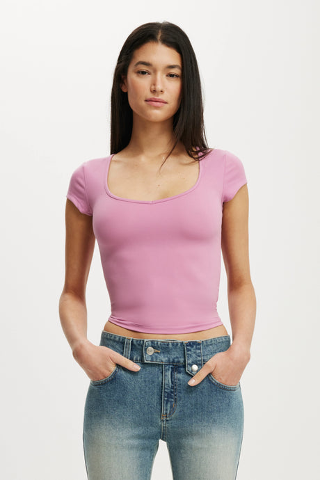 Cotton On Women's Hold Me Short Sleeve - Mystic Mauve