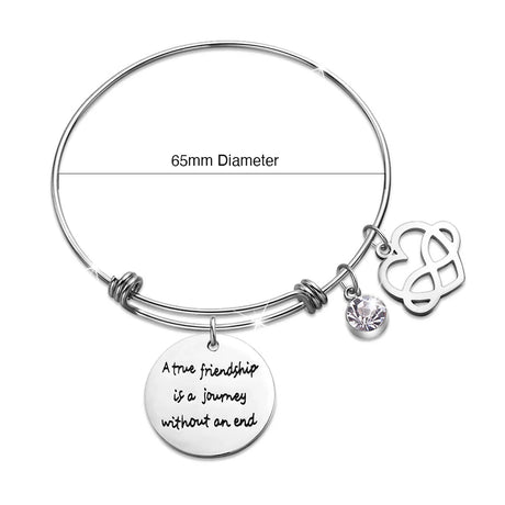 Bullion Gold A True Friendship Inscriptions Adjustable Bracelet