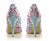 Bosccolo Womens Spike Heels 2169 - Marco Polo/Multi Blue
