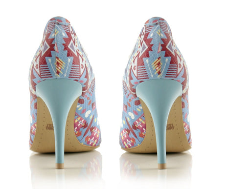 Bosccolo Womens Spike Heels 2169 - Marco Polo/Multi Blue