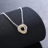 Bullion Gold Tina Shiny Swirl Tri Tone Layered Necklace