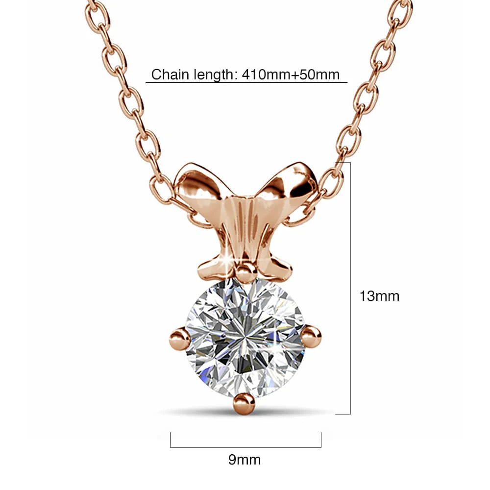 Krystal Couture Treasure Bling Pendant Necklace in Rose Gold Embellished with Crystals from SWAROVSKI