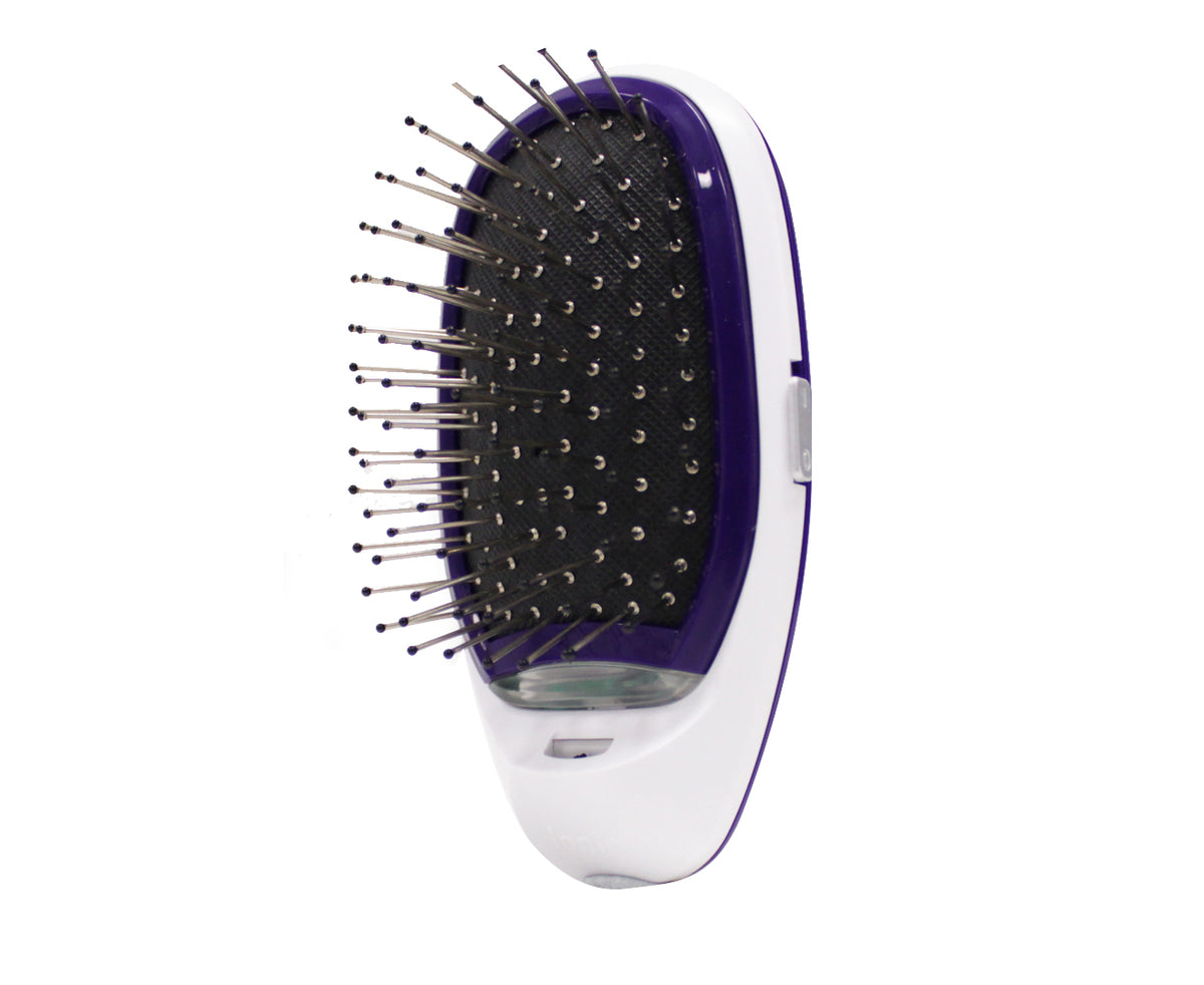 TODO Ionic Styling Hair Brush Health Smooth Silky Hair Stainless Steel Bristle Comb Purple
