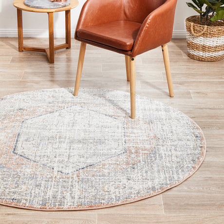 Mayfair Lorissa Peach Round Rug