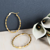 Bullion Gold Fairy Dust Hoop Gold Layered Earrings