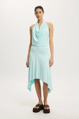 Cotton On Women's Sandy Cowl Neck Midi Dress - Lagoon Lullaby