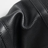 Leather Cylinder Crossbody Bag – Lychee Grain Shoulder Bag