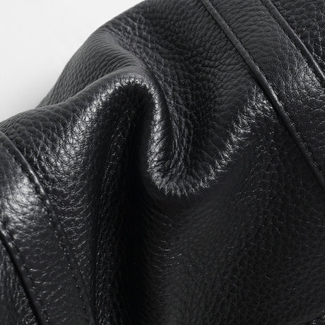 Leather Cylinder Crossbody Bag – Lychee Grain Shoulder Bag