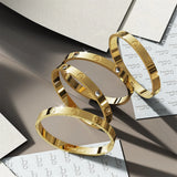 Boxed Carrie 3 Pc Tri-Tone Bangle Set