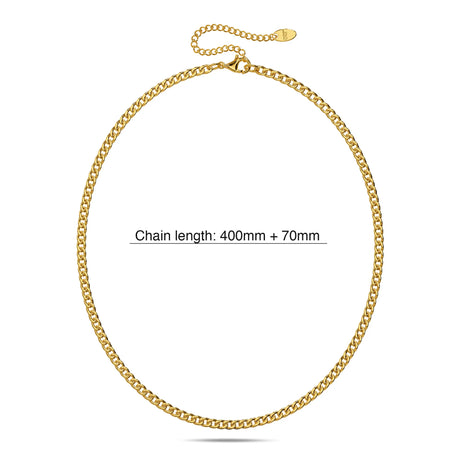 Bullion Gold Estelle Chain Link Gold Plated Necklace