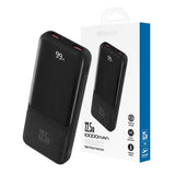 iQuick Power Square Power Bank 10000mAh 22.5W LED Display USB Type-C Type-A - Black