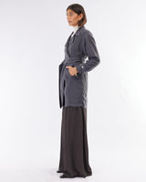 Amelius Elvie Linen Trench Jacket - Evening Blue