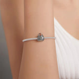 Solid 925 Sterling Silver Exclusive Floral Handbag Pandora Inspired Bead Charm