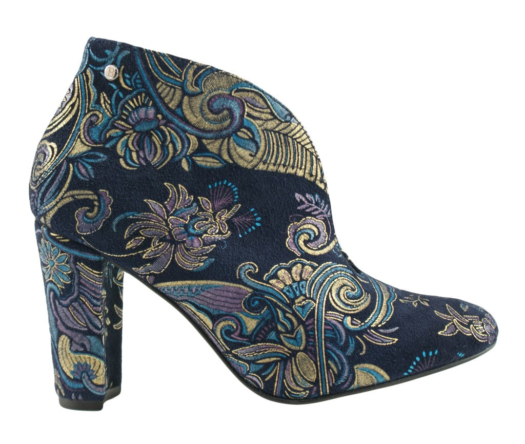 Bosccolo Womens Boots - Navy Blue/Gold/Blue