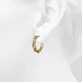 Bullion Gold Lustrous Coil Huggie Earrings