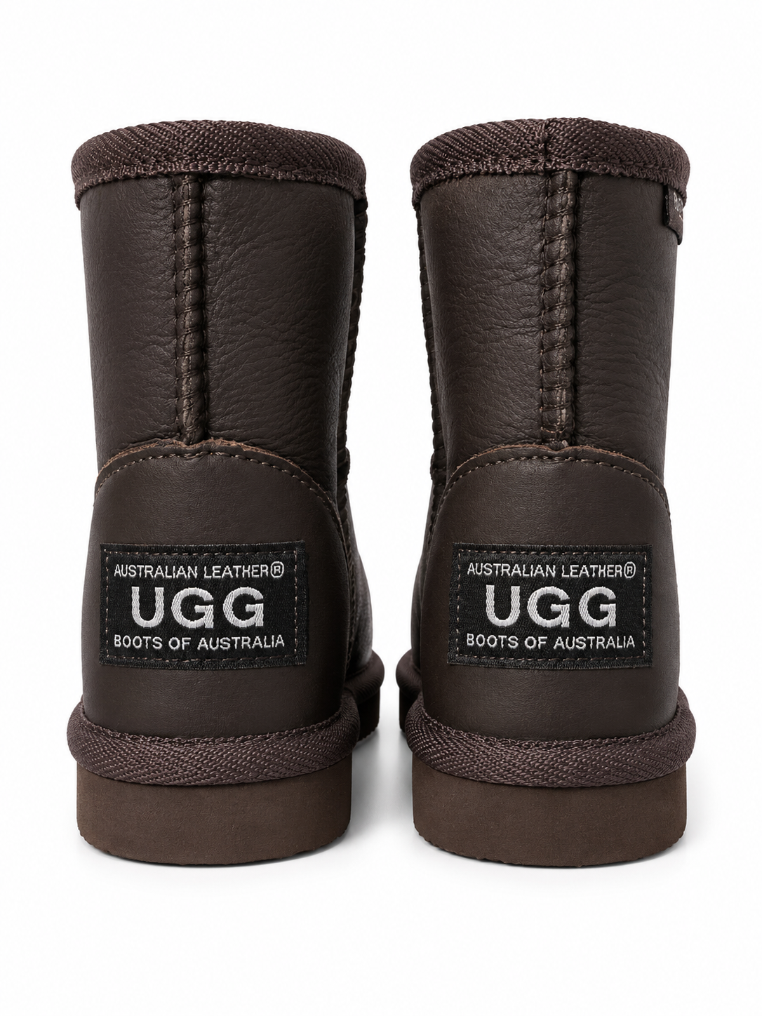 Australian Leather Ugg Kids Classic Leather Short - Chocolate - AU12