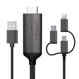 USB Type-C to HDMI Lightning Pin Micro USB 1080P Adapter Cable Audio Video Lead TV USB