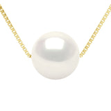 Necklace Freshwater Pearl White Yellow Gold 9-10mm