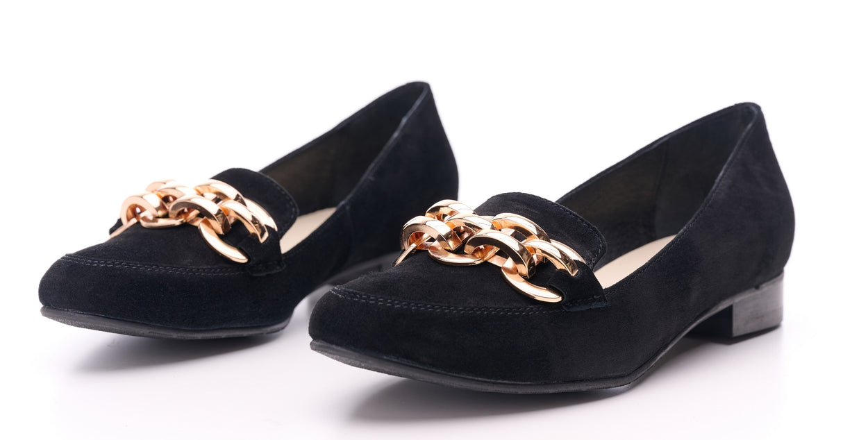 Bosccolo Womens Moccasin - Black Suede
