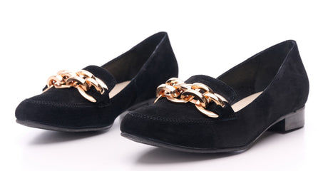Bosccolo Womens Moccasin - Black Suede