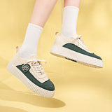 Chunky Platform Knit Sneakers - Evergreen