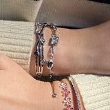 Krystal Couture Oval Square Zirconia Bling Bracelet in White Gold