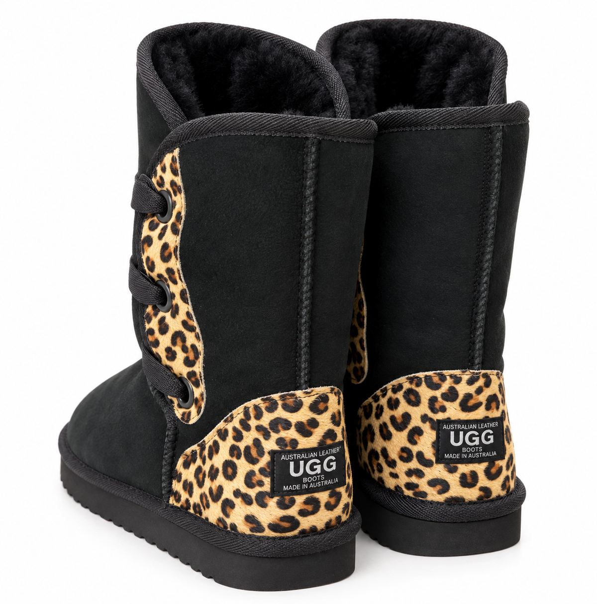 Australian Leather Ugg Roxy Nomad Long - Black Leopard - AU5