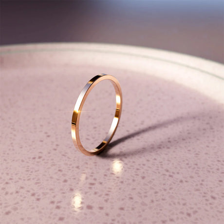 Bullion Gold Rose Gold Simplicity Slim Ring