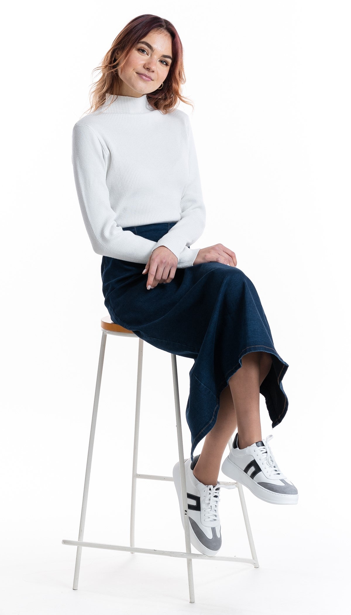 Bosccolo Womens Sneakers - White/Black/Grey