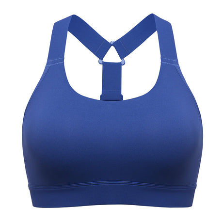 Power On Racerback High Impact Adjustable Padded Wireless Bra - Navy