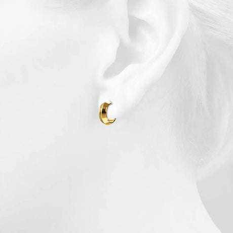 Bullion Gold Solid Textured Earrings in Gold