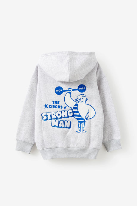 Cotton On Kids Boys Sammy Oversize Hoodie - Grey Marle/Strong Man