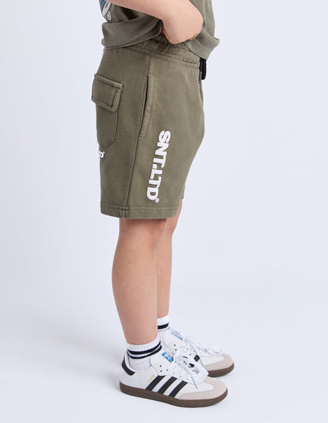 St Goliath Boys Podium Fleece Short - Khaki