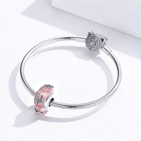 Solid 925 Sterling Silver Blush Pink Charm