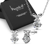 Boxed Treasure Bling White Gold Set Embellished with SWAROVSKI® Crystals