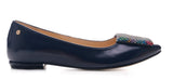 Bosccolo Womens Ballerina - Navy Blue