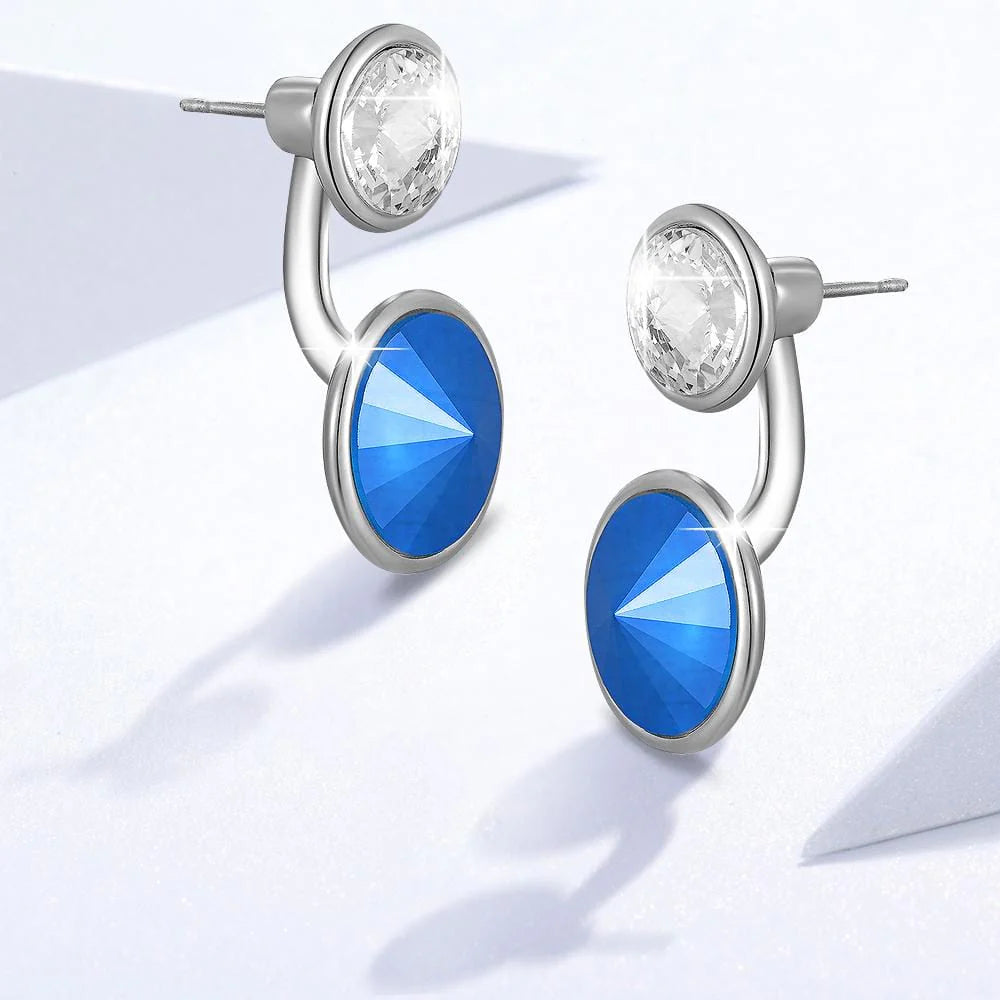 Krystal Couture Precious Duo Drop Earrings Embellished with Swarovski Crystals