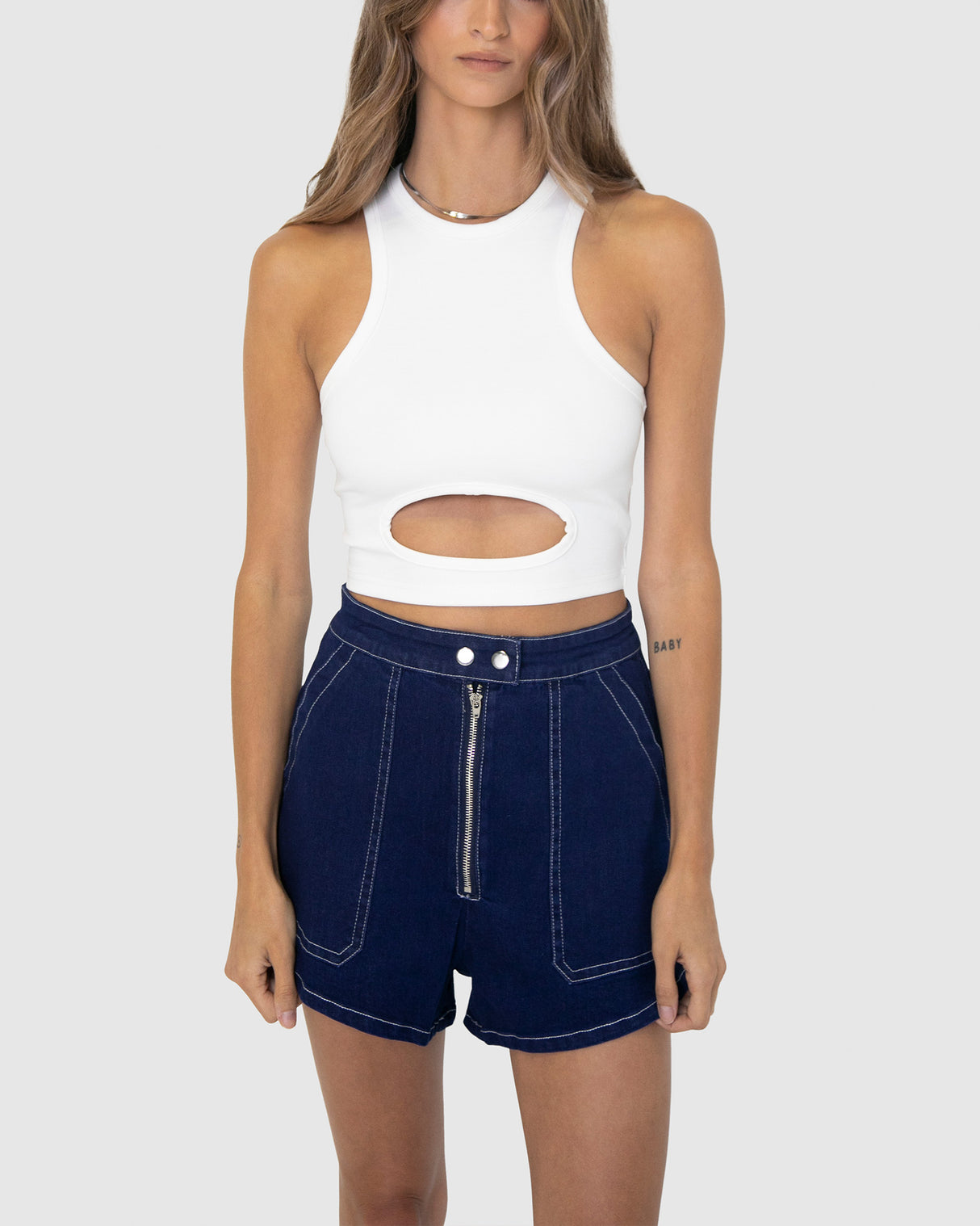 BY.DYLN Cooper Shorts - Dark Denim