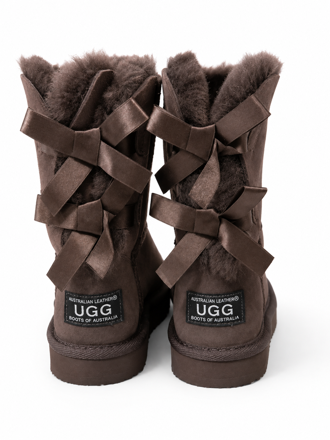 Australian Leather Ugg Classic Short Ribbon - Chocolate - AU6