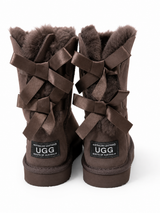 Australian Leather Ugg Classic Short Ribbon - Chocolate - AU6