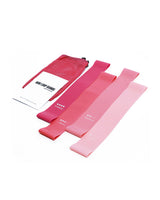 Exercise Pilates Yoga Loop Resistance Band Workout Physio Stretch Aerobics 4 Set - Pink