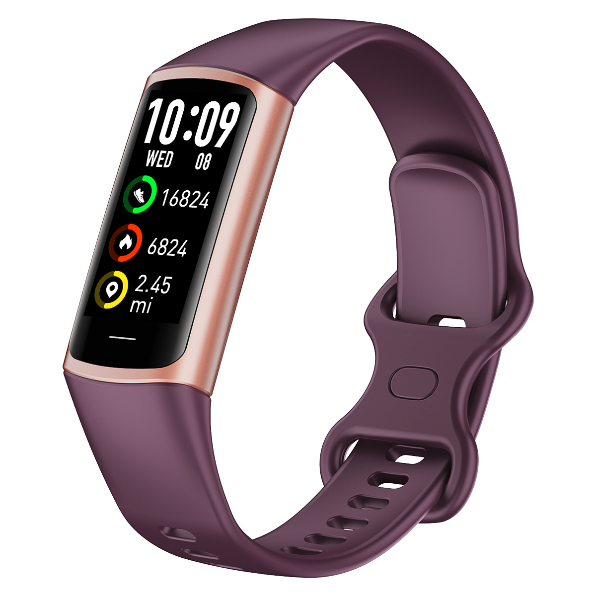 TODO Fitness Tracker Smart Watch BT 5.0 Body Thermometer Temperature BPM Monitor - Purple
